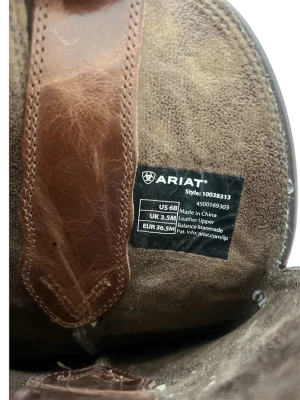 Ariat Women's Snip Toe Cowboy Boots - Distressed Brown Leather - Size 6B‎ - Image 10