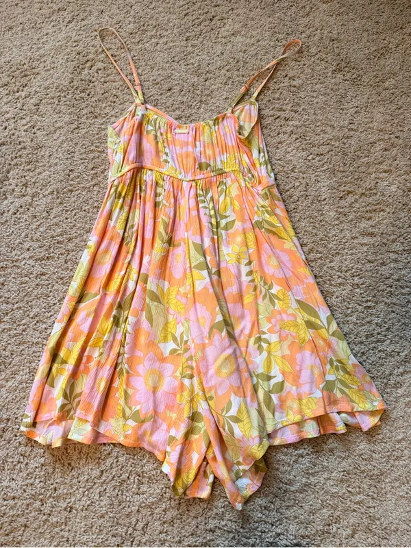 Pink Floral Sundress Romper - Image 2