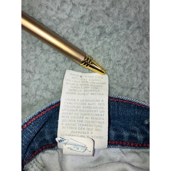 Vtg American Eagle Flare Leg Jeans Women 10 Low Rise Stretch Distressed 30x30‎ - Image 13