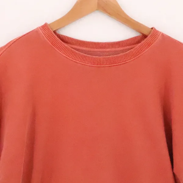 Madewell French Terry Sweatshirt Womens Size M Coral Orange Pullover Relaxed - Image 9
