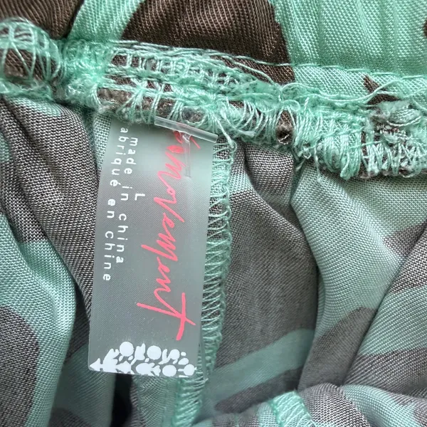 FP Movement L Mint‎ Brown Shorts Ruffle Layered Abstract Zebra Print NWT - Image 6