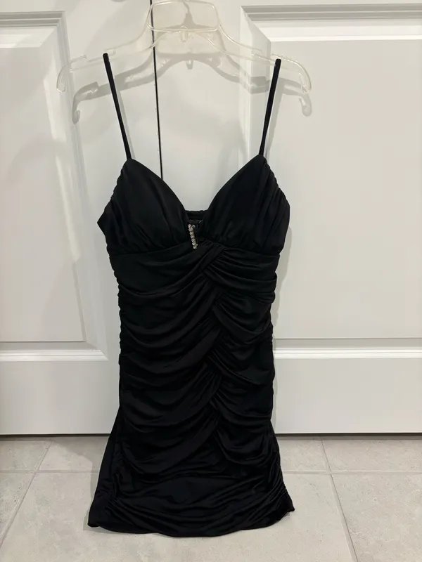 Elegant Black Tight Dress In Size M - Image 2