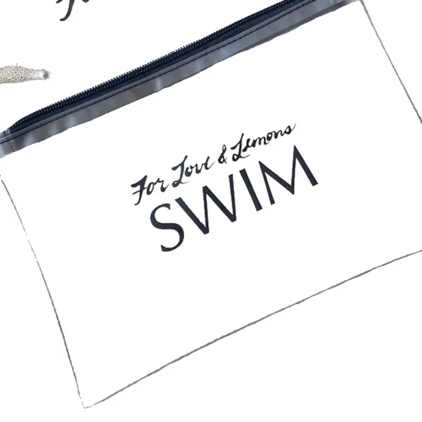 new For Love + Lemons Swim ❤︎ Logo Airline Travel Bikini Cosmetics Bag ❤︎ Clear - Image 6