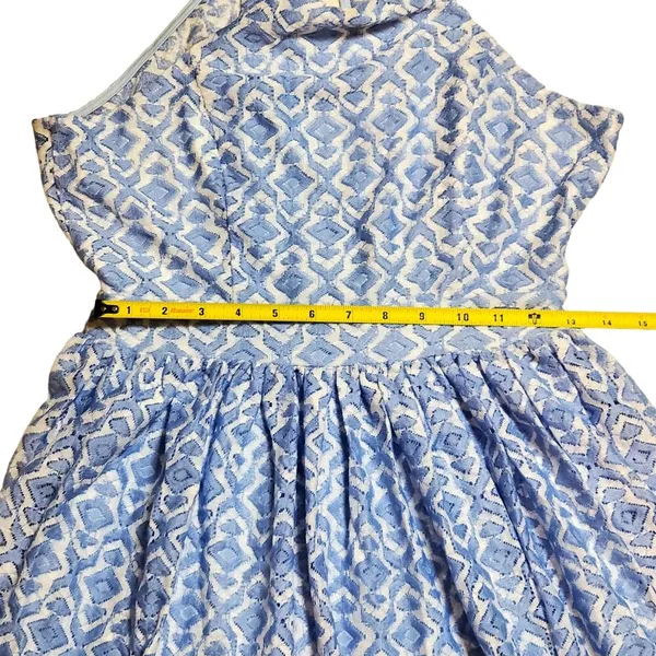 Altard State Dress Blue White Crossed Back sz M Cottagecore Coquette Dollette - Image 4