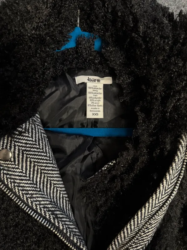 Bar III Black faux fur jacket - Image 2