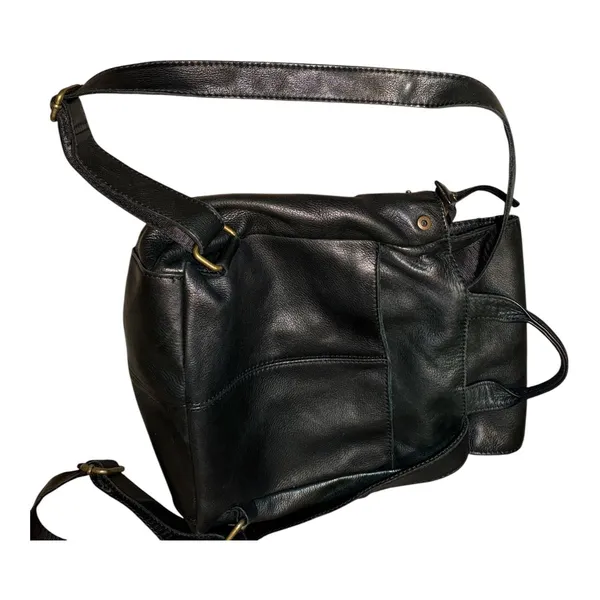 American Leather Co. Black Leather Backpack - Image 4