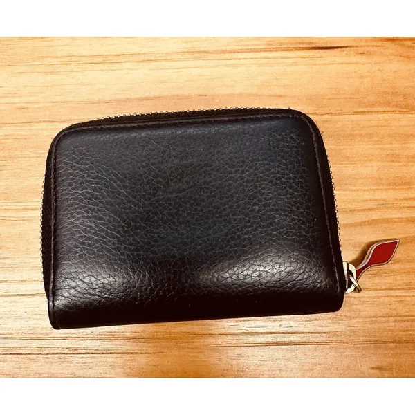 Christian Louboutin‎ Panettone Spikes Coin Zip Around Wallet In Black Pre-owned - Image 10