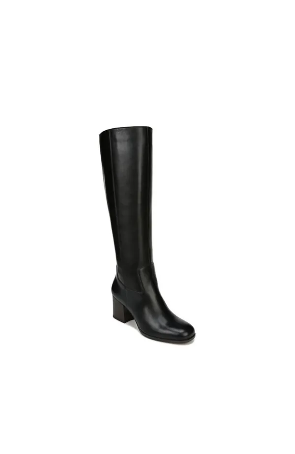 Franco Sarto Black leather Riding Boots Tall Zip Calf - Image 2