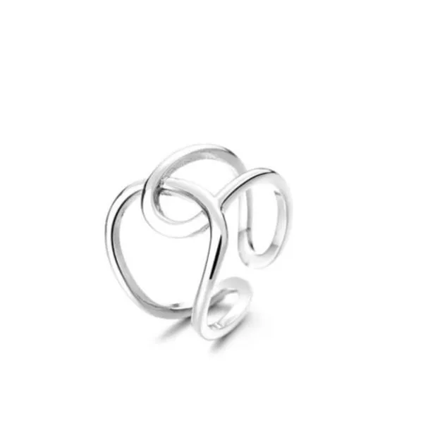NEW Unisex Minimalist Knot‎ 925 Silver Ring, Adjustable - Image 4