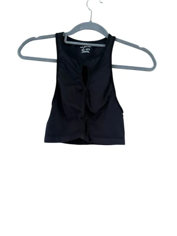 Women's Out From Under Black Keyhole Crop Top Size M - Image 2
