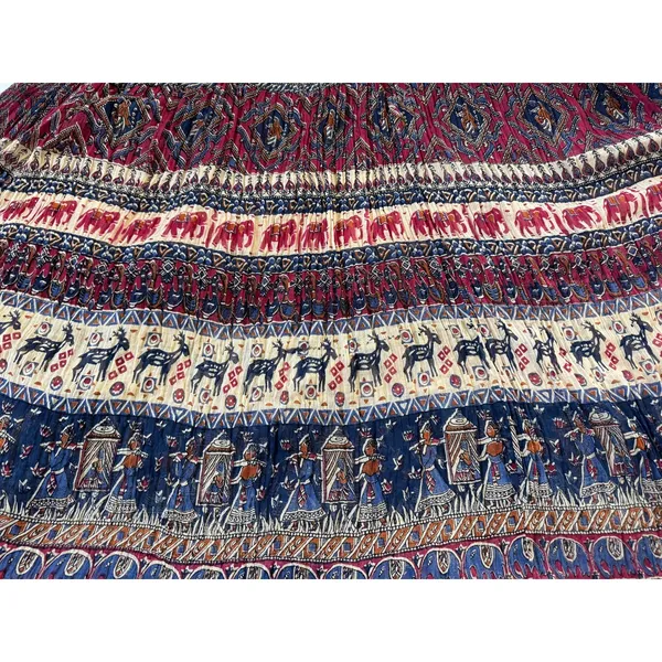 Indian Elephant + Antelope Elastic Waist Maxi Skirt - Image 7
