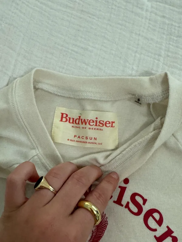 Budweiser T-Shirt PacSun Cropped - Image 2