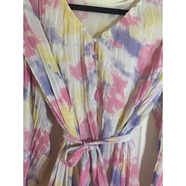 New! Endless Rose Tie-Dye Chiffon‎ Pleated Mini Dress, XS - Image 10