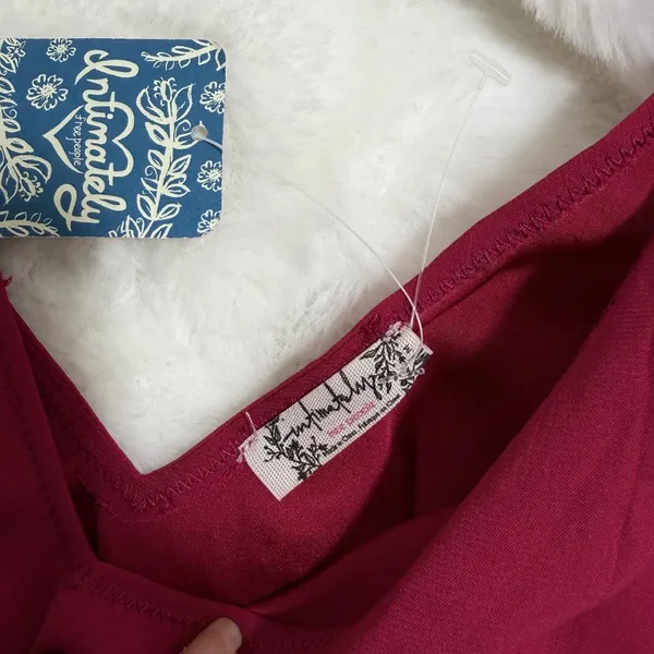 Free People Deep Red Camisole Top - Image 3