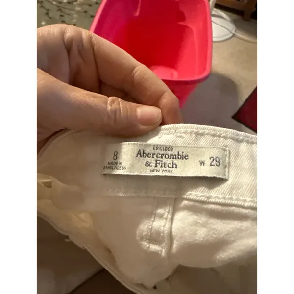 Abercrombie and Fitch‎ White denim Skirt Women's Size 8 - Image 7