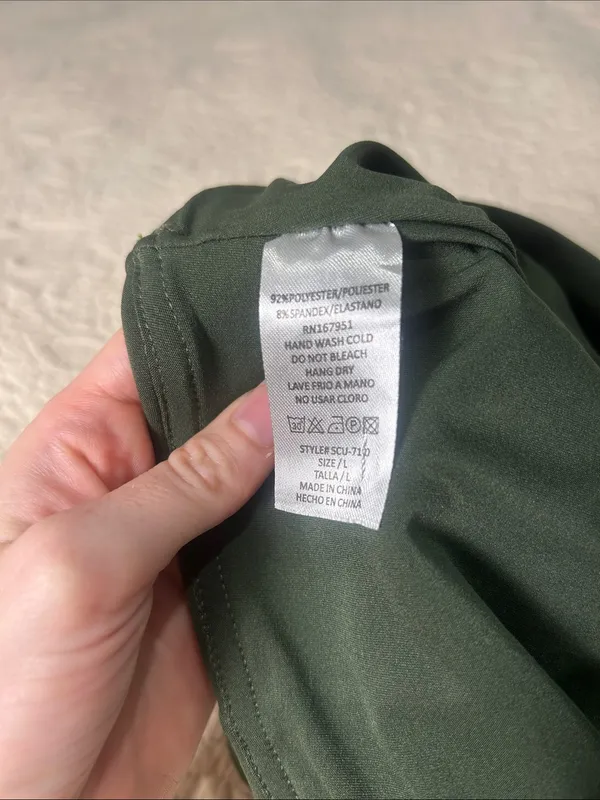 Dark Green Belted Mini Skirt Size L - Image 5