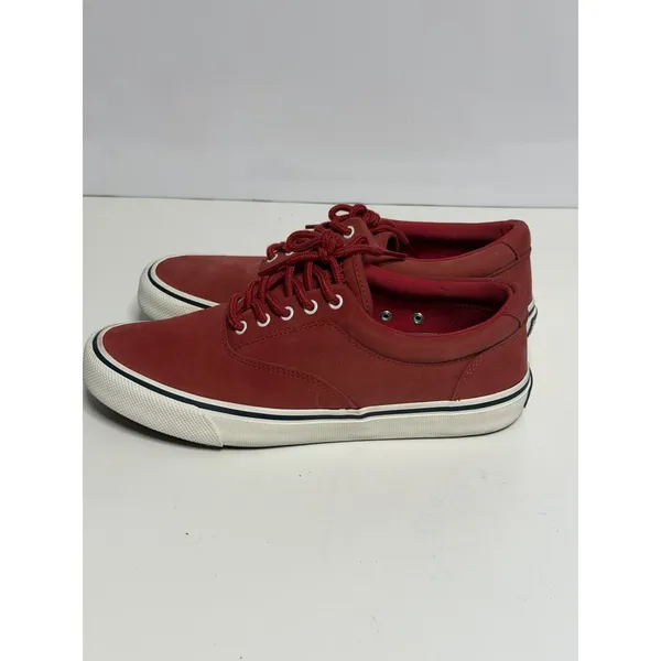 US 8 Sperry Shoes Men's Washable Red Lace Up Casual Shoes Sneakers New - Image 4
