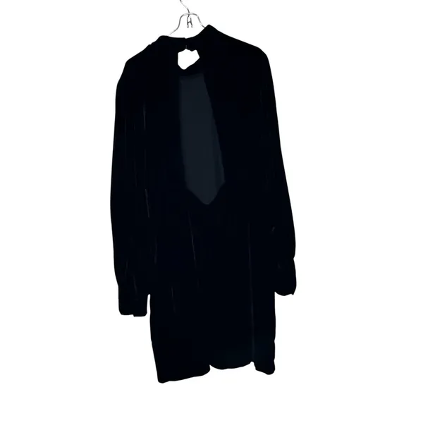 Banana Republic Women's Shift Dress Open‎ Back Long Sleeve Velvet Black XL NWT - Image 10