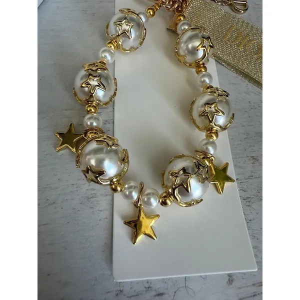 Dior NIB VIP Pearl Gold Star Holiday Bag Charm - Image 3