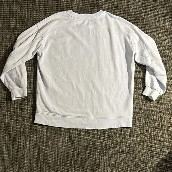 Lululemon Perfectly Oversized Crew Cotton Terry Pastel Blue Size 10 - Image 2