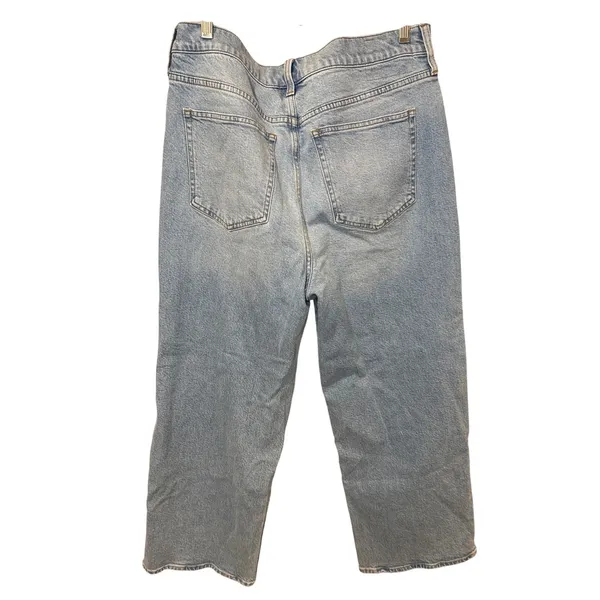 J.Crew 96 Slim Wide Leg Jeans Ankle Length Light Indigo Wash Size 31 - Image 5