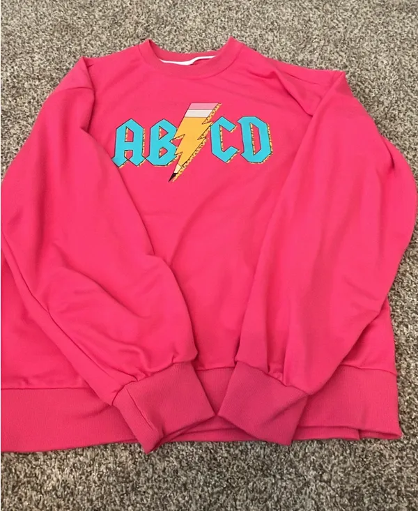 Teacher sweatshirt Pink - Image 6