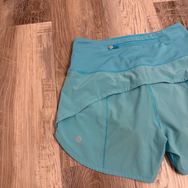Lululemon blue speed up shorts size 2 - Image 3