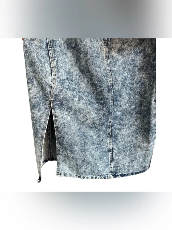 Chameleon Acid Wash Denim Long dress - Image 5