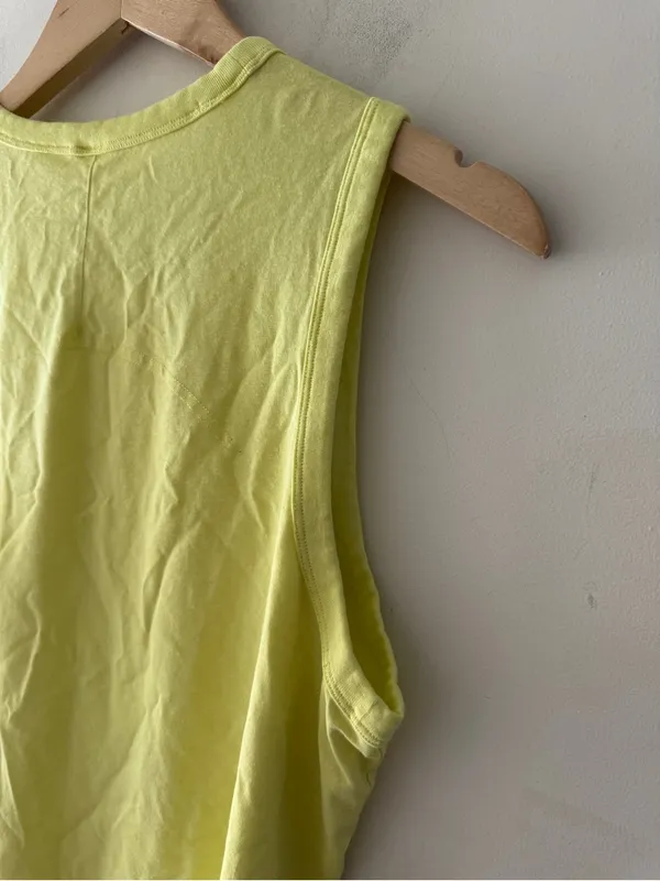 Lululemon Classic-Fit Cotton-Blend‎ Tank Top Electric Lemon - Image 5