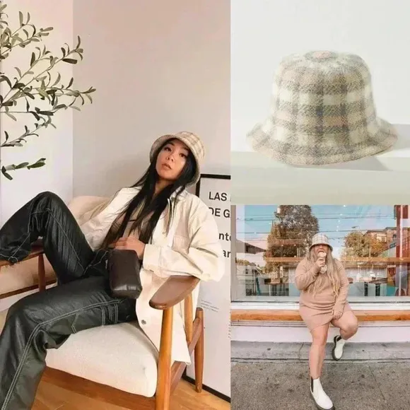 Anthropologie San Diego Hat Company Plaid Bucket Hat NWOT - Image 2