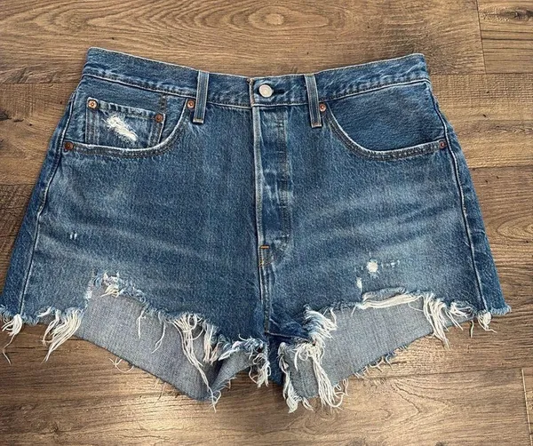 Levi’s 501 Original Fit High Rise Jean Shorts Premium No Stretch - Image 3