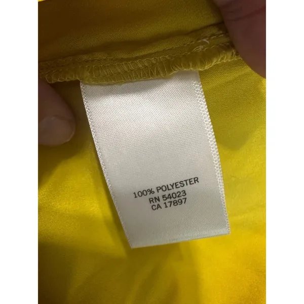 Banana Republic Mustard Yellow Bow Front Ruffle Cami Top‎ Vintage Y2K Petite 0P - Image 7