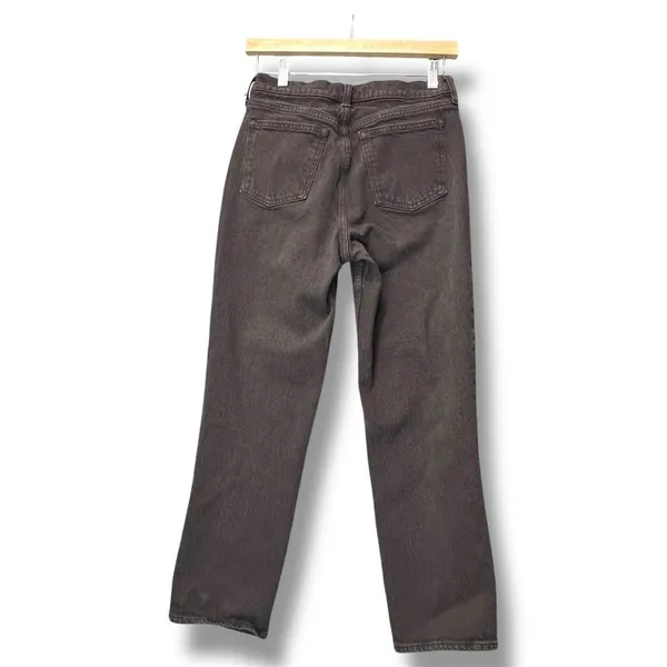 Y2K Abercrombie & Fitch Women's 90s Straight Mid Rise Jeans Brown Size 25 Grunge - Image 3