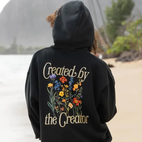 NWT Elevated Faith Created by the Creator Unisex Hoodie Black Multi 2XL - Image 2