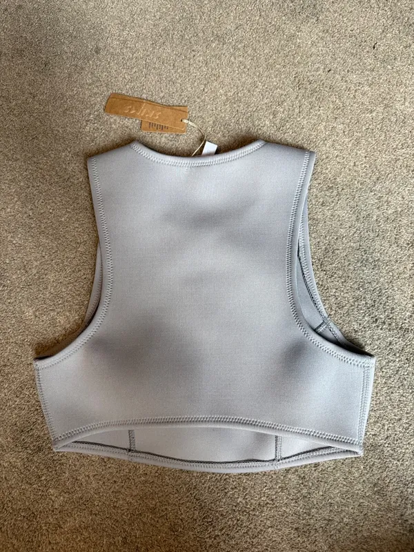 Skims Grey Neoprene Swim Top Size XXS - Image 3