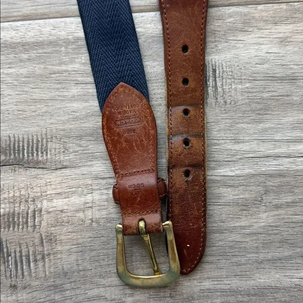 Coach Belt Navy Leather - Image 4