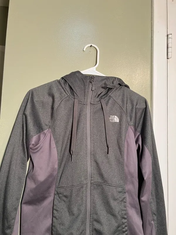 The North Face Women's Size Medium Full Zip Jacket Hoodie Dark Gray Funnel Neck - Image 2