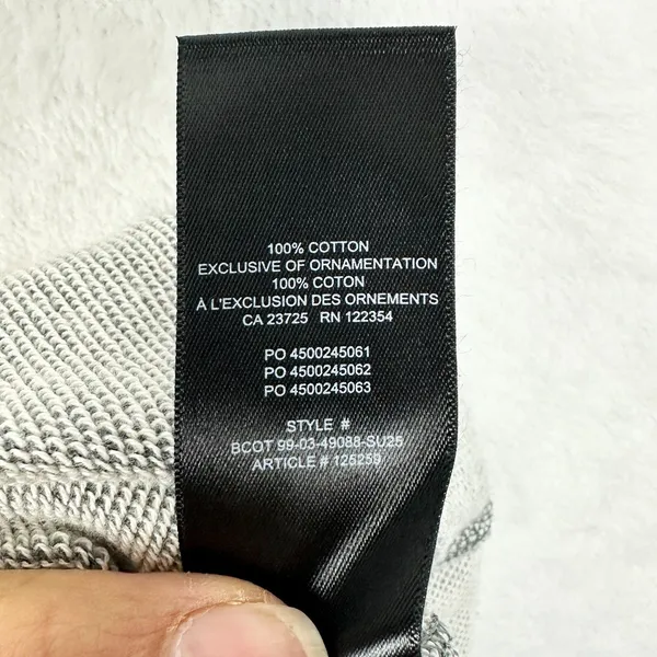 Aritzia Sweatfleece Perfect Raw Hem Hoodie Size Medium NWT Heather Dark Grey - Image 10