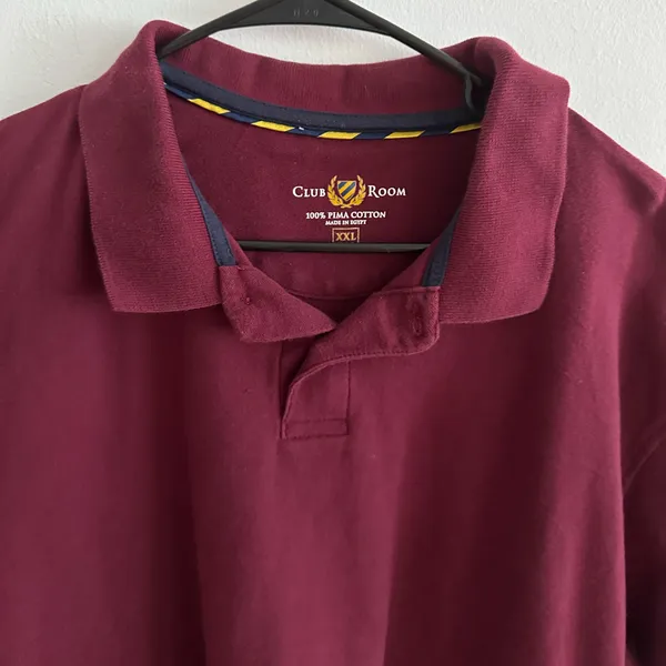 Club Room Size XXL 100% Pima Cotton Maroon Polo - Image 2