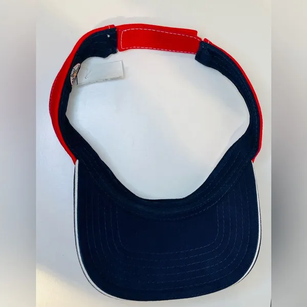 Bubba Gump Shrimp‎ Co. NWT Vintage Red, White & Navy Visor - Image 9