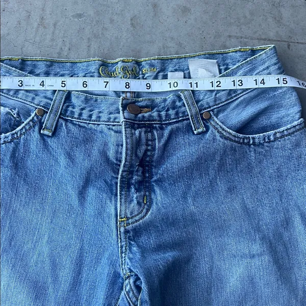 Vtg Y2K Cruel Girl Women's‎ Jeans Size 6 LONG Blue Denim Bootcut + - Image 4