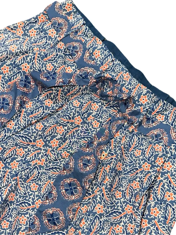 Roller Rabbit NWT Women’s Size S Navy Coral Floral Elastic Waist Belted Shorts - Image 3