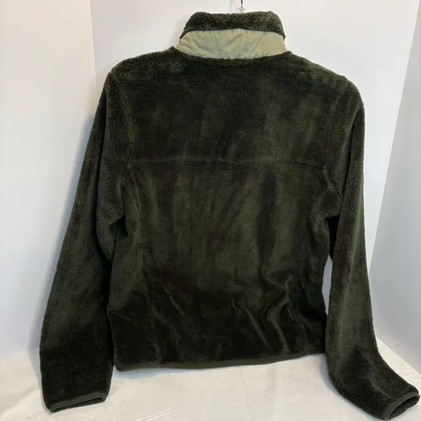 LL Bean Women Sweater Medium Green High Pile Fleece Pullover Sweatshirt Outdoors - Image 4