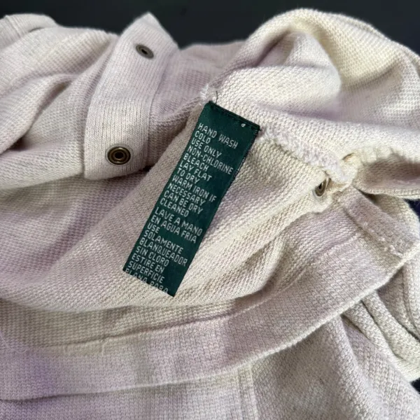 Ralph Lauren Waffle Knit Shirt Button Up Shacket Womens S Quiet Luxury Crest - Image 8