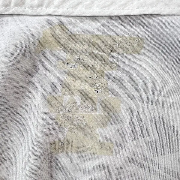 White Burnout Paisley Maxi Hawaiian Dress Short Sleeve Ruffle‎ Hem Beach Resort - Image 4