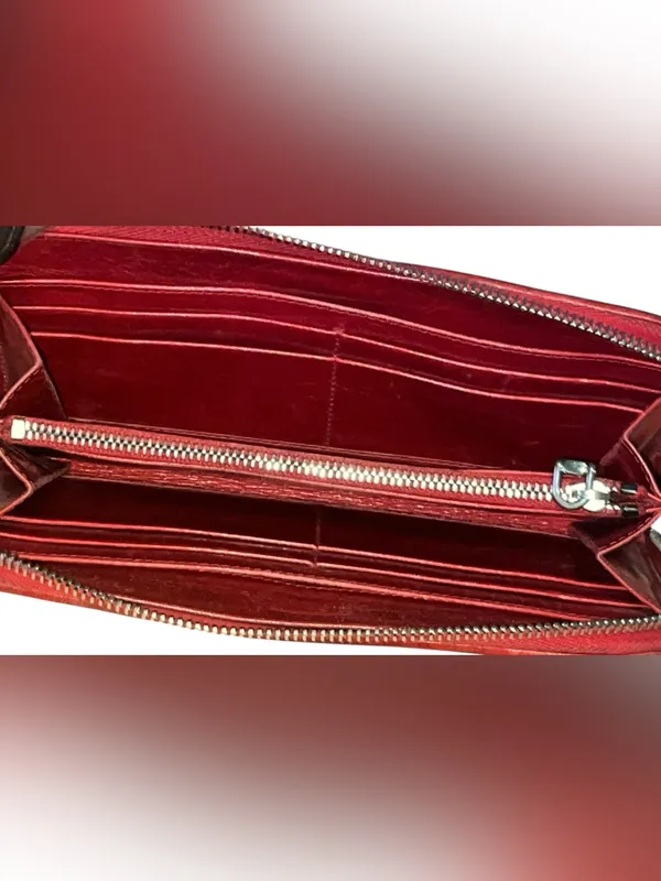 Miu Miu Matelassé Leather Wallet Red Quilted Zip Logo Hardware SOLD AS IS - Image 6