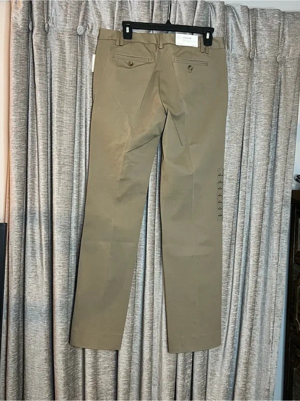 NWT Gap Khaki GapStretch Straight Dress Pants Classic Flat Front Trousers Size 8 - Image 9