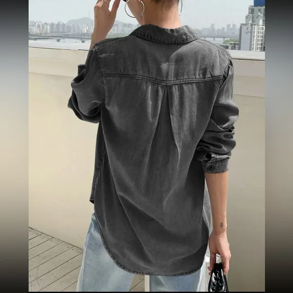 Black denim shirt Size XS - Image 3