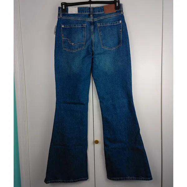 We The Free Free People‎ Humble Flare Jeans Blue Denim High Rise 70s 28 NEW - Image 2