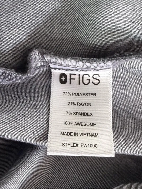 FIGS Gray Scrub Set XS Petite Catarina Top Zamora Jogger Pants - Image 3